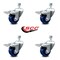 Service Caster 3.5 Inch Solid Polyurethane Swivel 3/8 Inch Stem Caster Set Total Lock Brake SCC SCC-TSTTL20S3514-SPUS-381615-4 - alternate 2